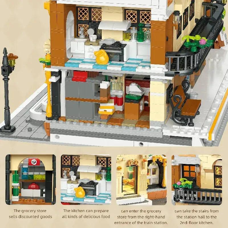  LED Train Station Building Blocks Kit Lego Compatible -  ToylandEU™