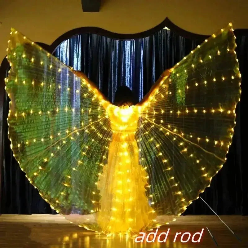 LED Wings Cloak For Performances With Luminous Glow - ToylandEU