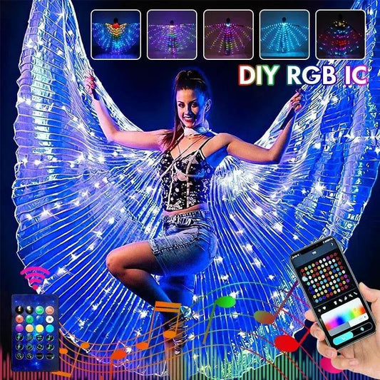  LED Wings For Belly Dance With Smart Remote Control -  ToylandEU™