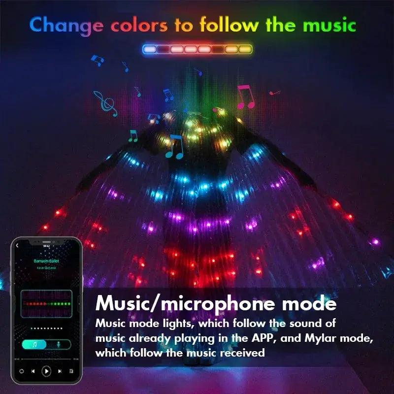  LED Wings For Belly Dance With Smart Remote Control -  ToylandEU™