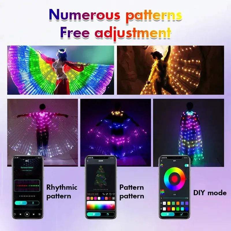 LED Wings For Belly Dance With Smart Remote Control - ToylandEU