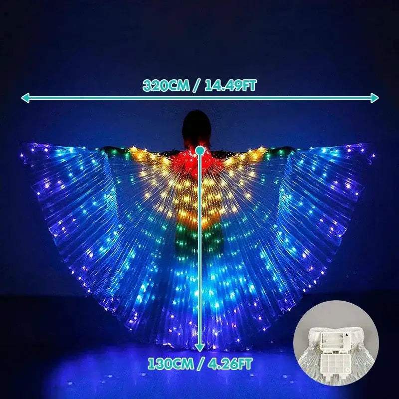 LED Wings For Belly Dance With Smart Remote Control - ToylandEU