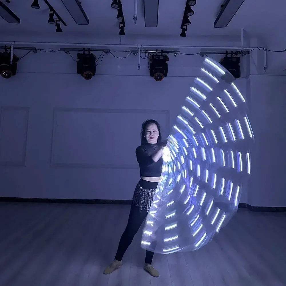 LED Worship Flags Semicircular For Performances With Bright Chiffon - ToylandEU