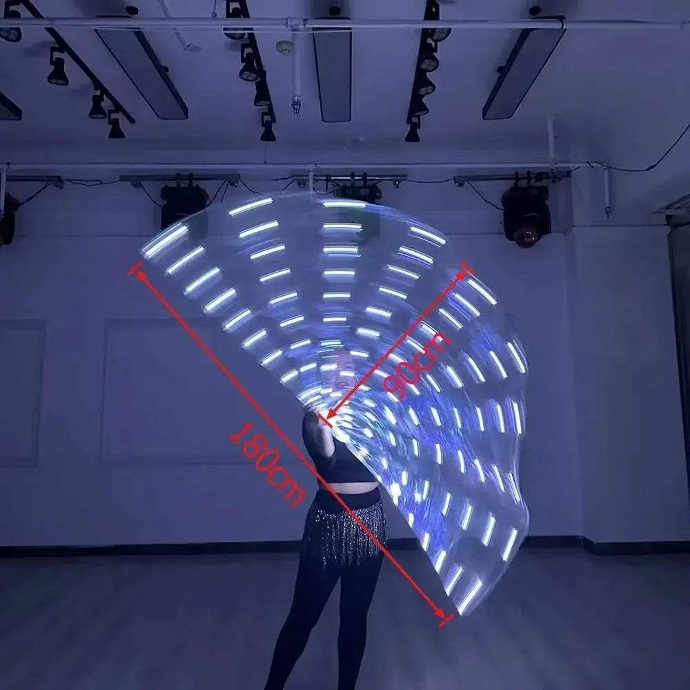 LED Worship Flags Semicircular For Performances With Bright Chiffon - ToylandEU