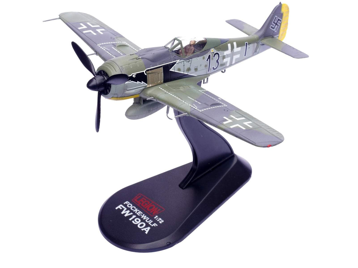 Focke-Wulf Fw 190A Aircraft | 1/72 Diecast Aircraft Model | Legion | Black 13 8./JG 2 Richthofen France Series