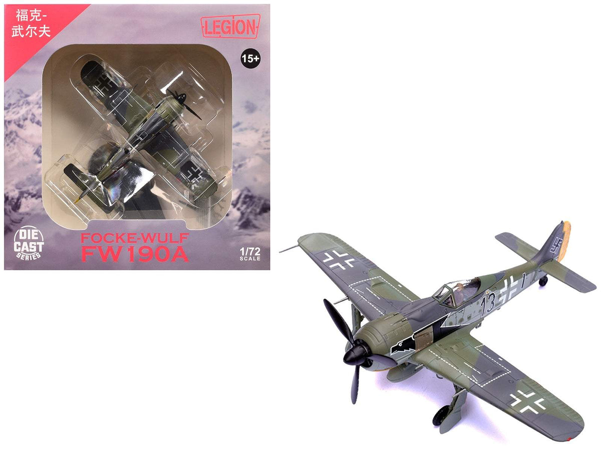 Focke-Wulf Fw 190A Aircraft | 1/72 Diecast Aircraft Model | Legion | Black 13 8./JG 2 Richthofen France Series