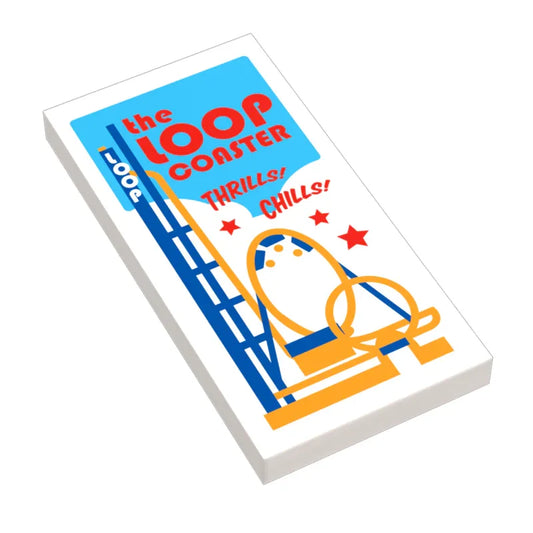 LEGO 2x4 Tile Coaster Poster Promotes Ferris Wheel Set - ToylandEU