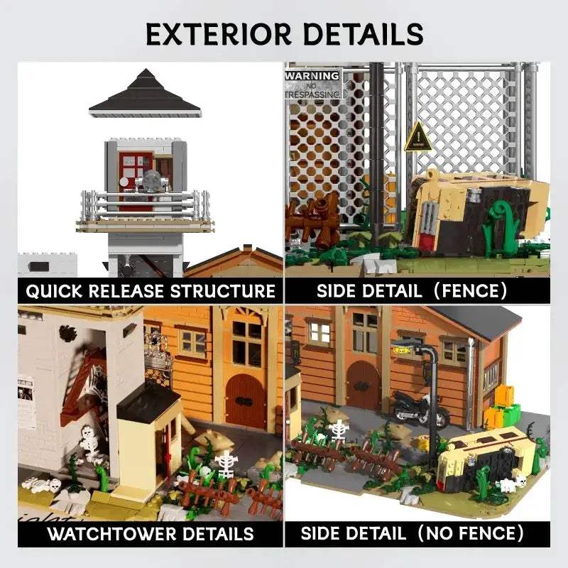 LEGO Compatible Apocalypse Prison Building Blocks Desktop Display - ToylandEU