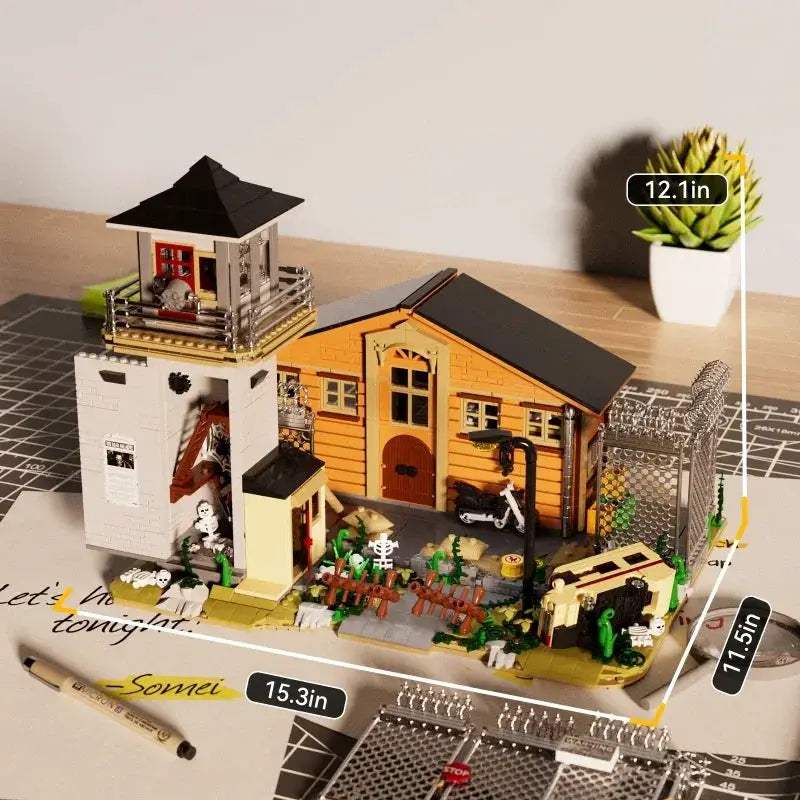 LEGO Compatible Apocalypse Prison Building Blocks Desktop Display - ToylandEU