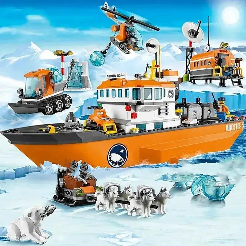  LEGO Compatible Arctic Exploration Crane Car Durable -  ToylandEU™