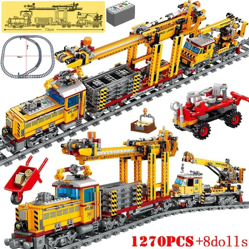 LEGO Compatible City Train Tracks Building Blocks Fun Toy - ToylandEU