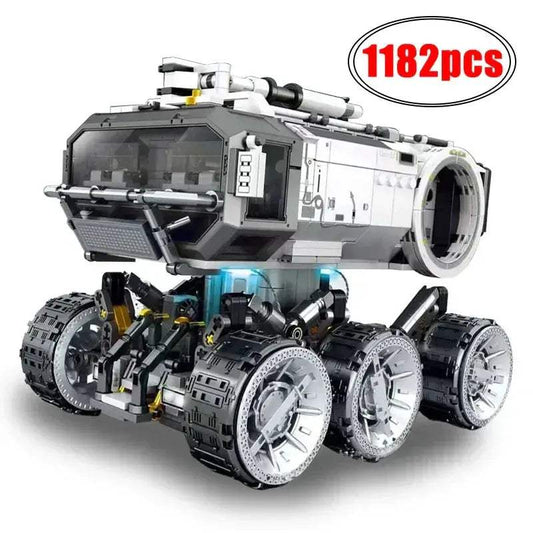 LEGO Compatible Moon Base Carrier Building Blocks With Mechanical Arm - ToylandEU