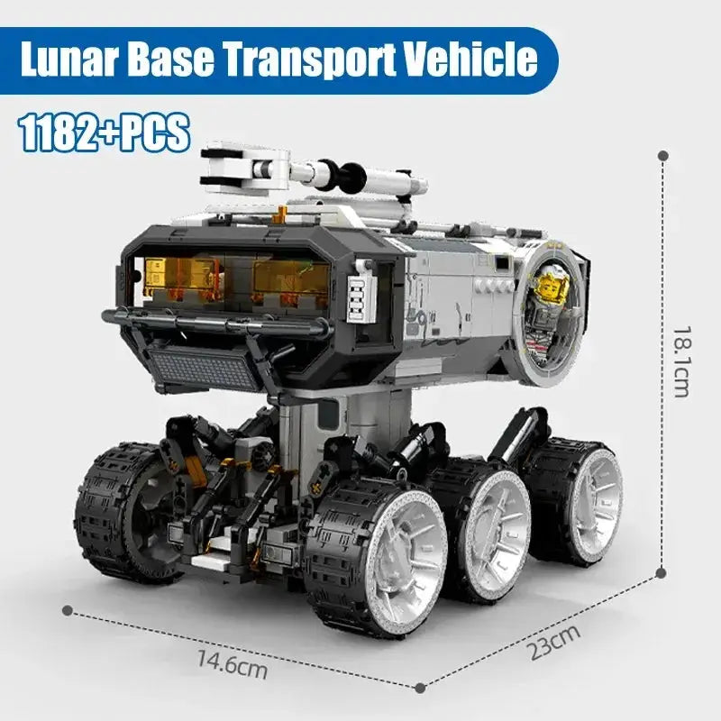LEGO Compatible Moon Base Carrier Building Blocks With Mechanical Arm - ToylandEU