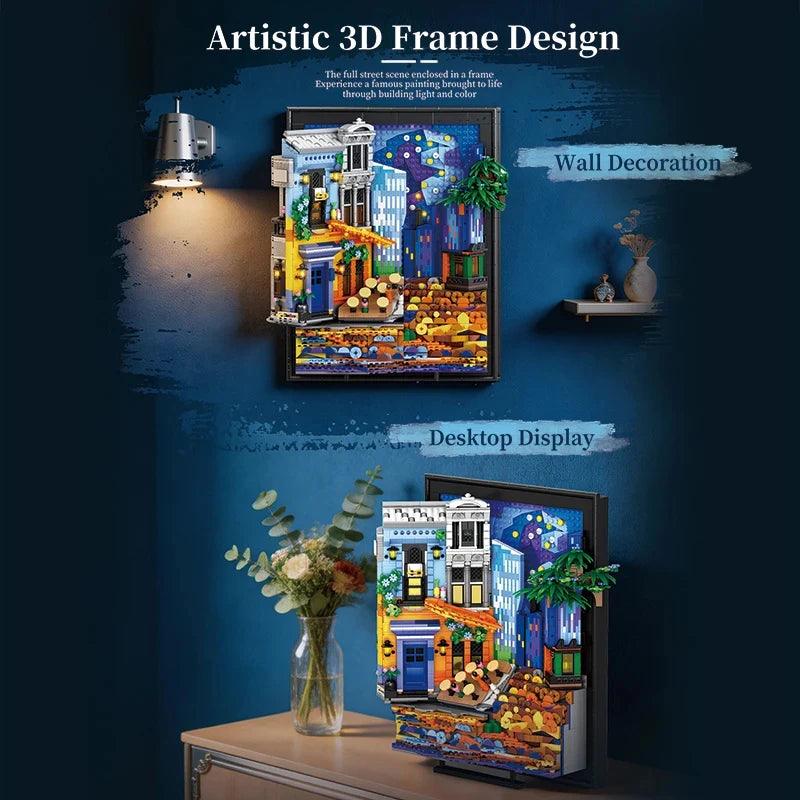 LEGO Compatible Picture Frame | LED Lights | Toylandeu™