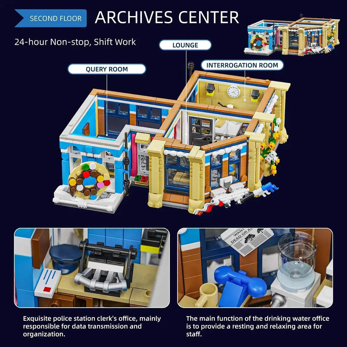 LEGO Compatible Police Station Building Blocks Set 3200 - ToylandEU