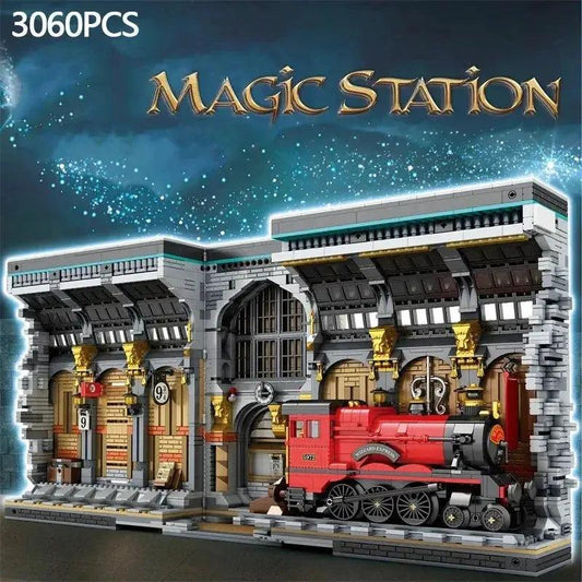  LEGO Compatible Train Station Blocks Set With Lights -  ToylandEU™