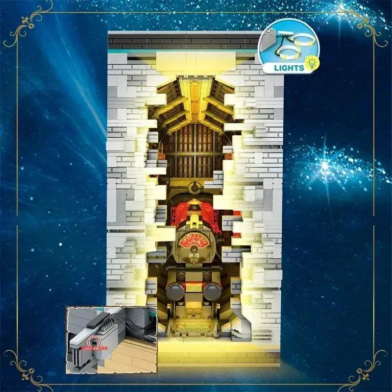 LEGO Compatible Train Station Building Blocks Set With Lights - ToylandEU