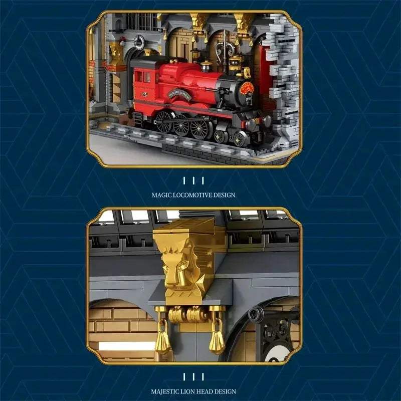 LEGO Compatible Train Station Building Blocks Set With Lights - ToylandEU