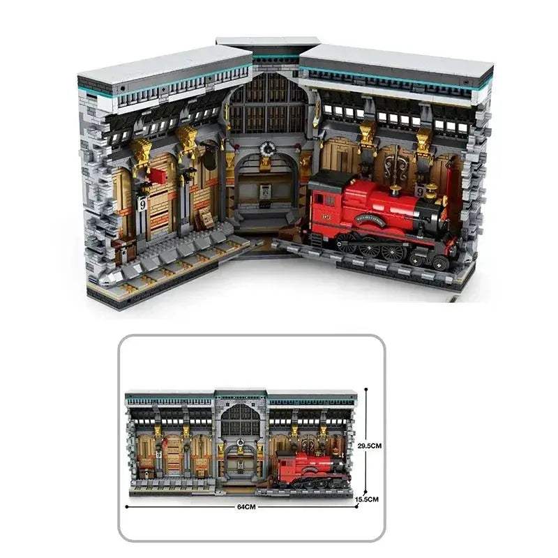 LEGO Compatible Train Station Building Blocks Set With Lights - ToylandEU