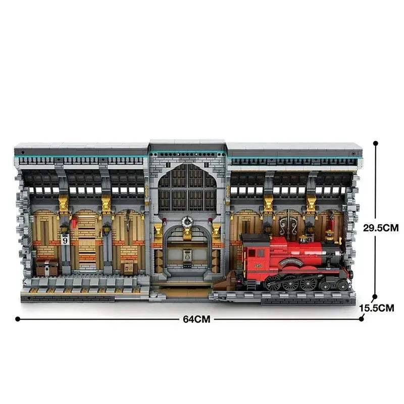 LEGO Compatible Train Station Building Blocks Set With Lights - ToylandEU