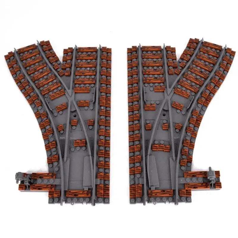 LEGO Compatible Train Tracks Set for Creative City Builds - ToylandEU