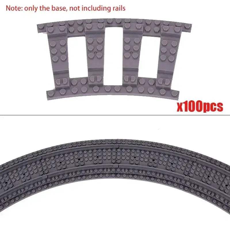 LEGO Compatible Train Tracks Set for Creative City Builds - ToylandEU