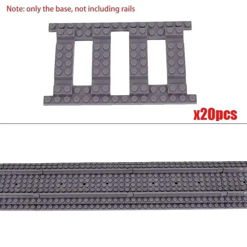 LEGO Compatible Train Tracks Set for Creative City Builds - ToylandEU