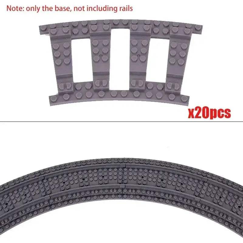 LEGO Compatible Train Tracks Set for Creative City Builds - ToylandEU