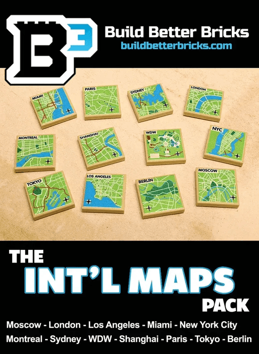  LEGO International Maps Pack 12 Printed City Tiles -  ToylandEU™