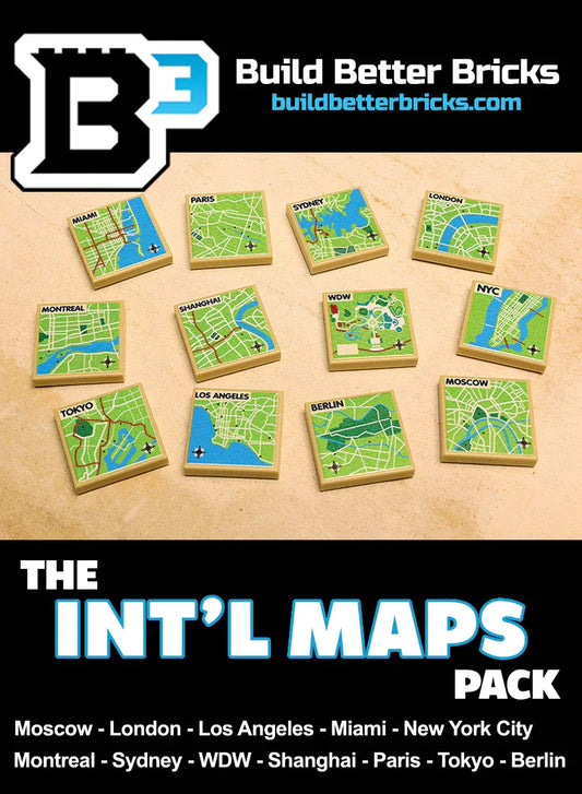 LEGO International Maps Pack With 12 Printed Tiles - ToylandEU