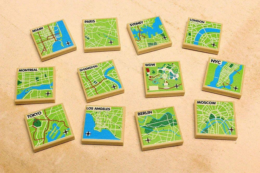 LEGO International Maps Pack With 12 Printed Tiles - ToylandEU
