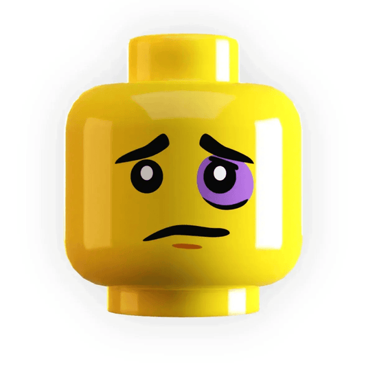  LEGO Minifig Head Printed With Black Eye High Quality -  ToylandEU™