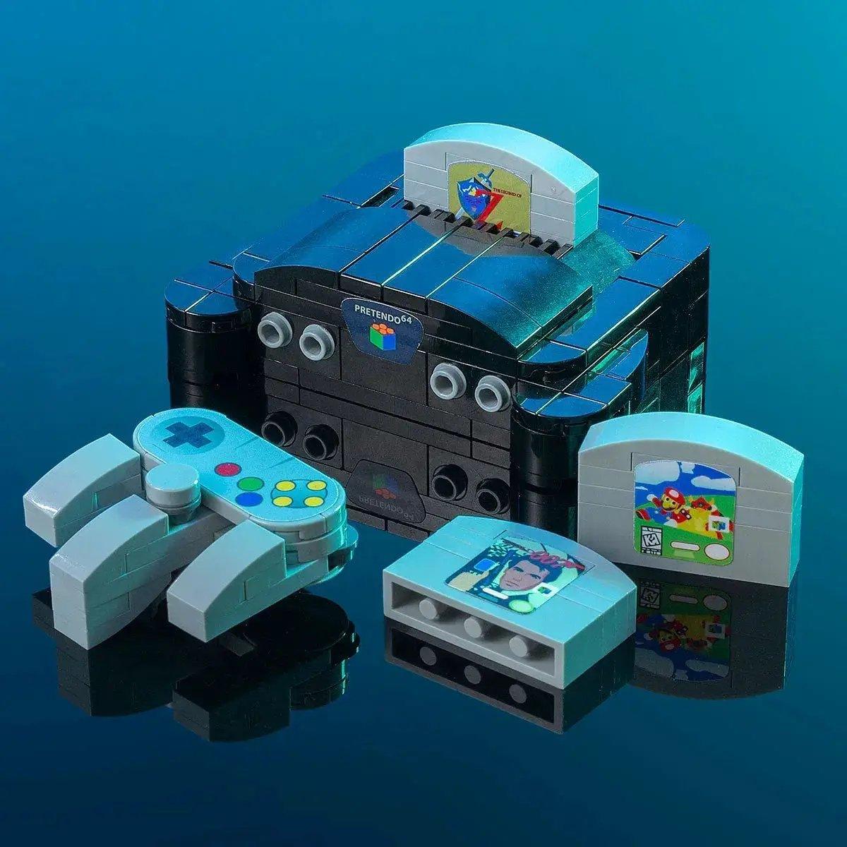  LEGO Pretendo 64 Custom Retro Console Kit 126 Bricks -  ToylandEU™