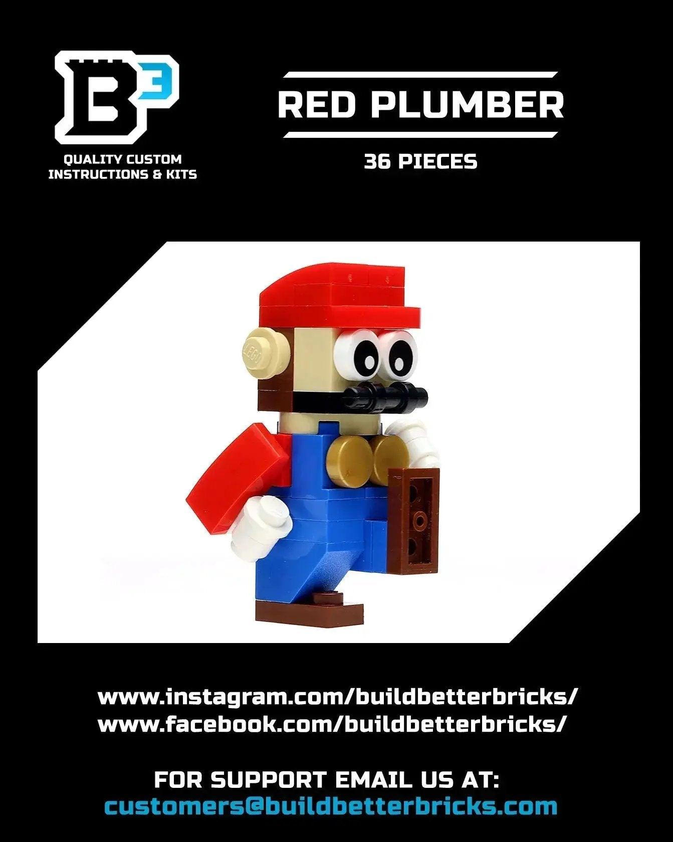  LEGO Red Plumber Build Kit 36 Bricks With Instructions -  ToylandEU™