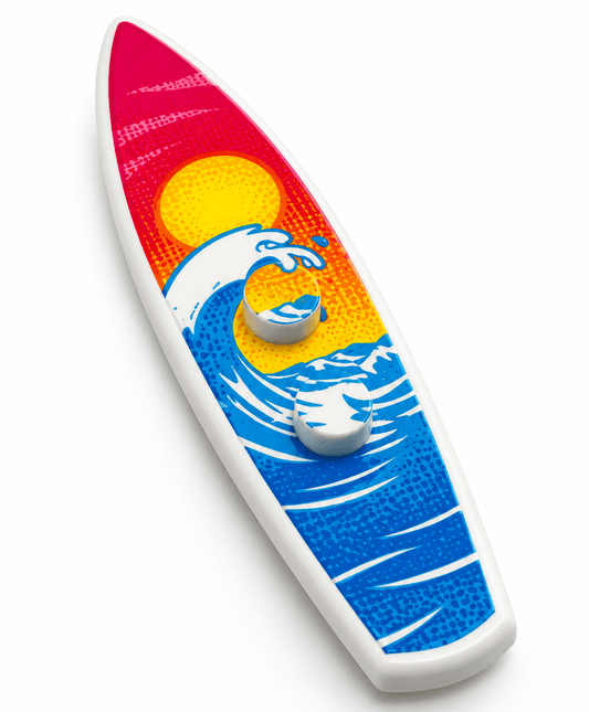 LEGO Surfboard Sunset Wave Design Authentic Printed