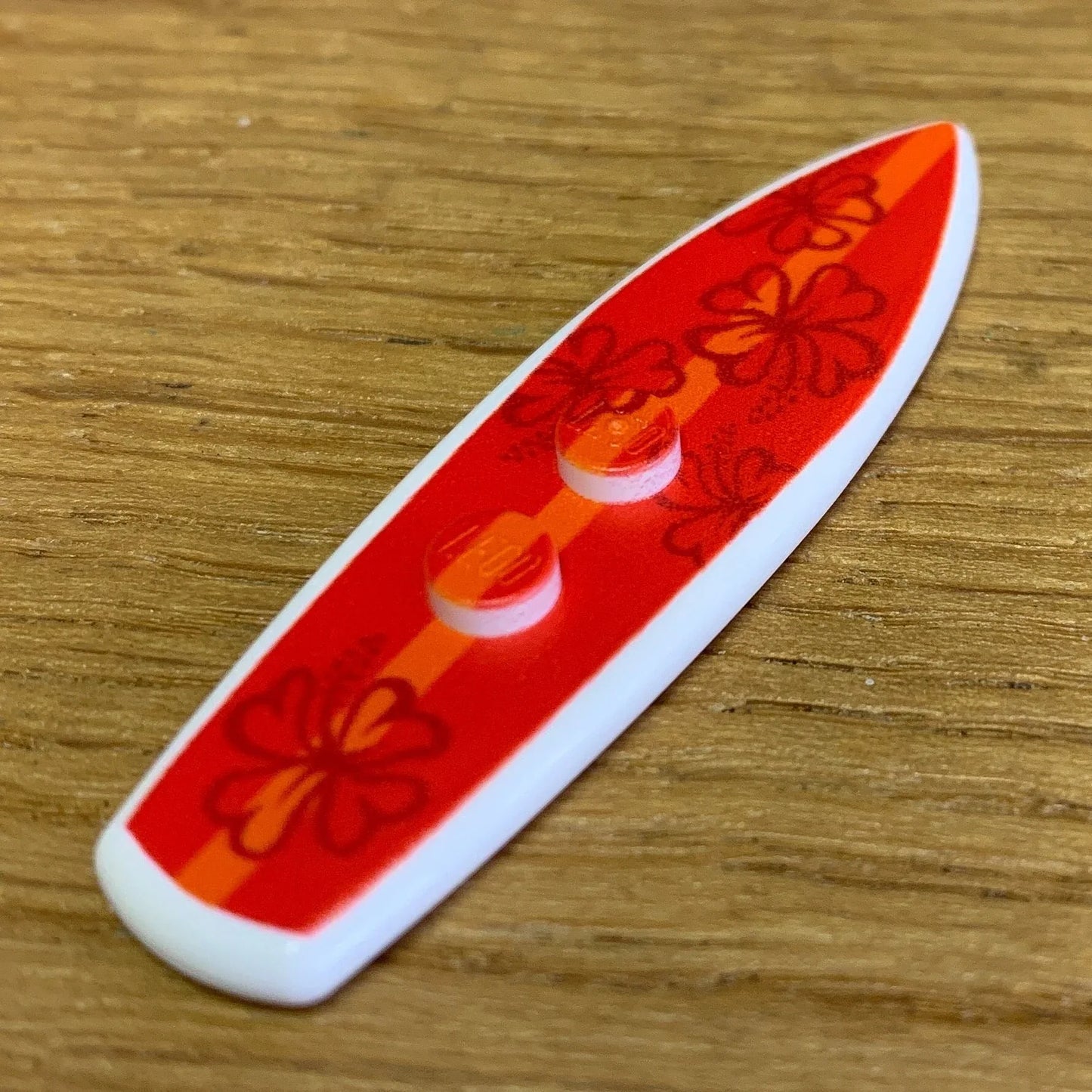 LEGO Surfboard With Hibiscus Print On Authentic Bricks - ToylandEU