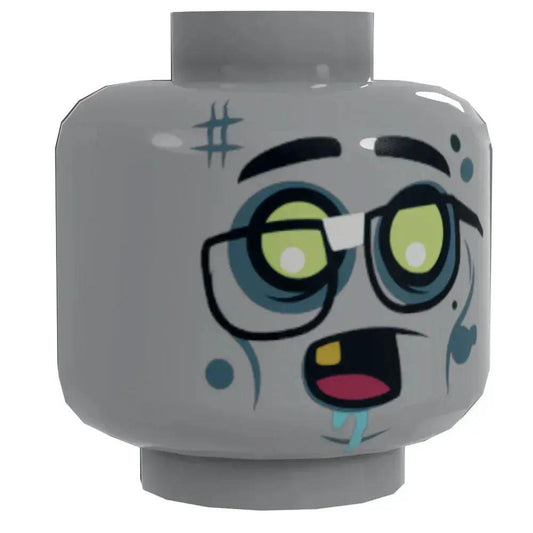 LEGO Zombie Head With Glasses High Quality Custom Print -  ToylandEU™