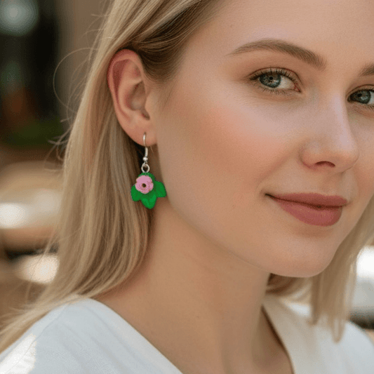 Flower Earrings | Authentic LEGO Parts | Bright Floral Style | B3 Customs