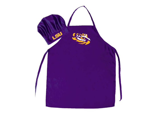LSU Tigers Apron And Chef Hat Set Officially Licensed - ToylandEU