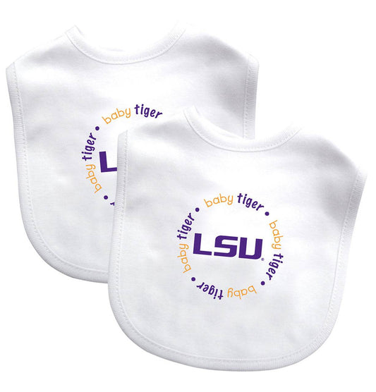 LSU Tigers Baby Bibs 2 Pack Officially Licensed Embroidered - ToylandEU