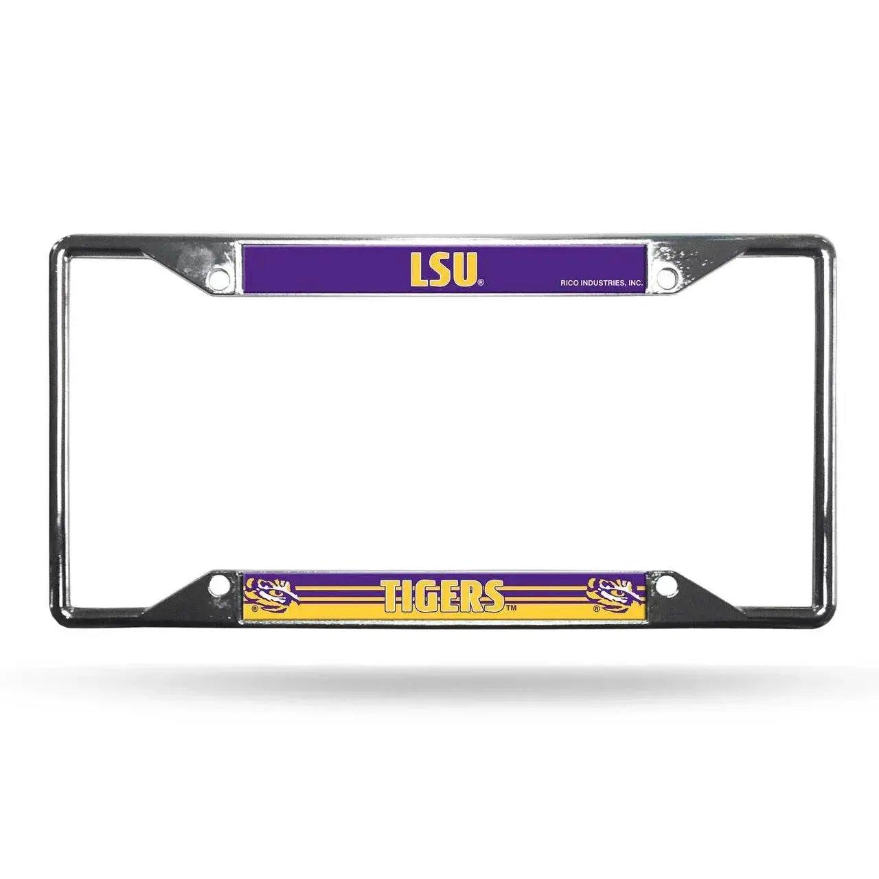  LSU Tigers Chrome Heavy Duty License Plate Frame EZ View -  ToylandEU™
