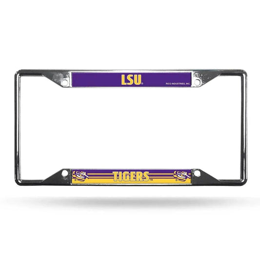  LSU Tigers Chrome Heavy Duty License Plate Frame EZ View -  ToylandEU™