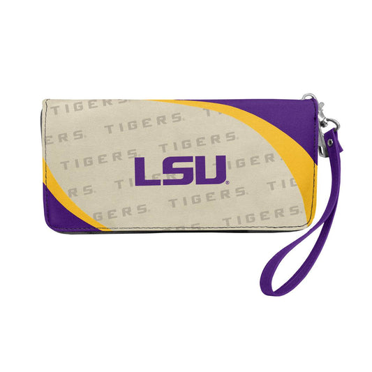 LSU Tigers Curve Wallet Organizer Wristlet Zip Wallet - ToylandEU
