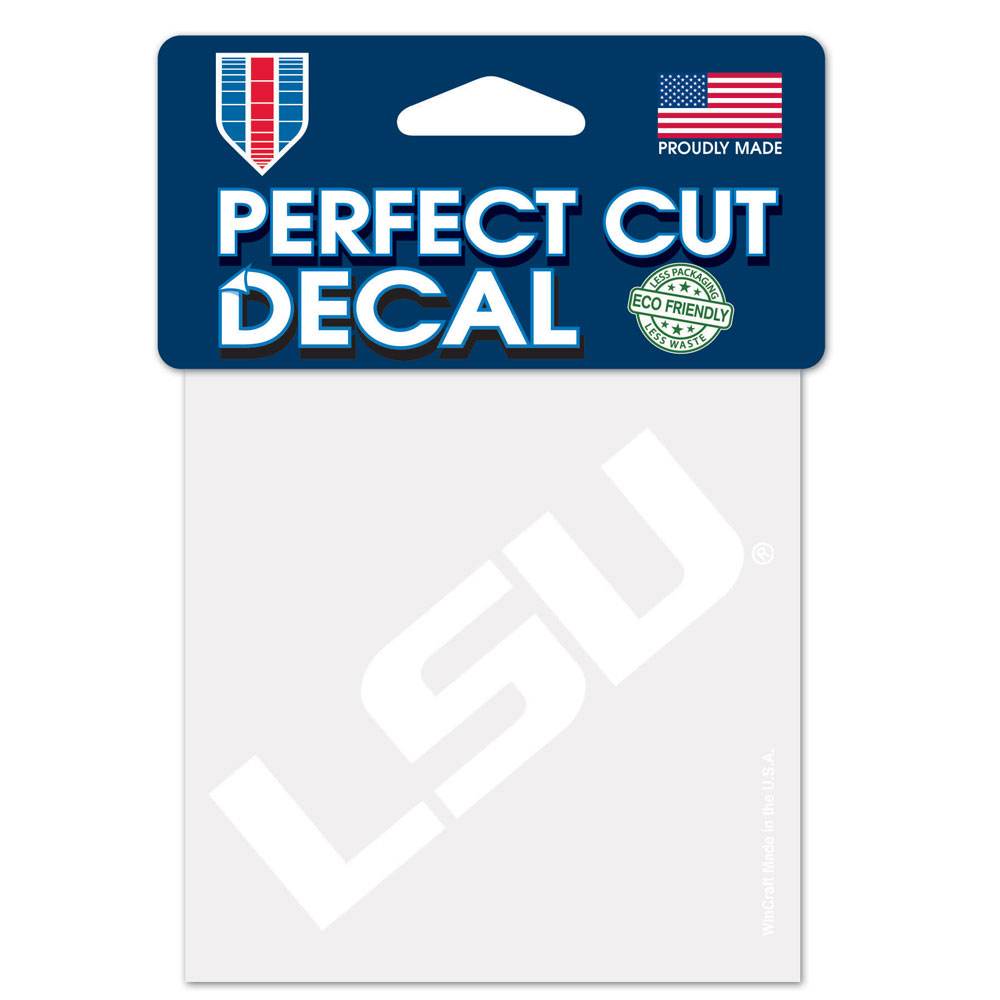 LSU Tigers Decal 4x4 Perfect Cut White Vinyl Sticker - ToylandEU
