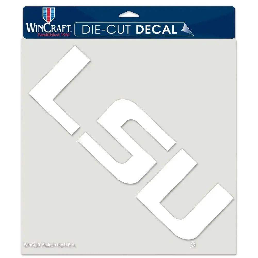 LSU Tigers Decal 8x8 Die Cut White - ToylandEU
