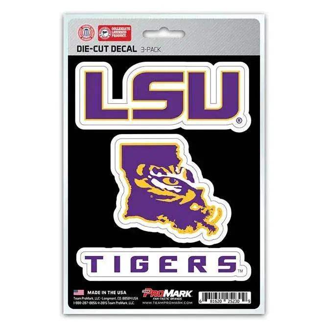  LSU Tigers Die Cut Decals 3 Pack Premium Vinyl Outdoor -  ToylandEU™