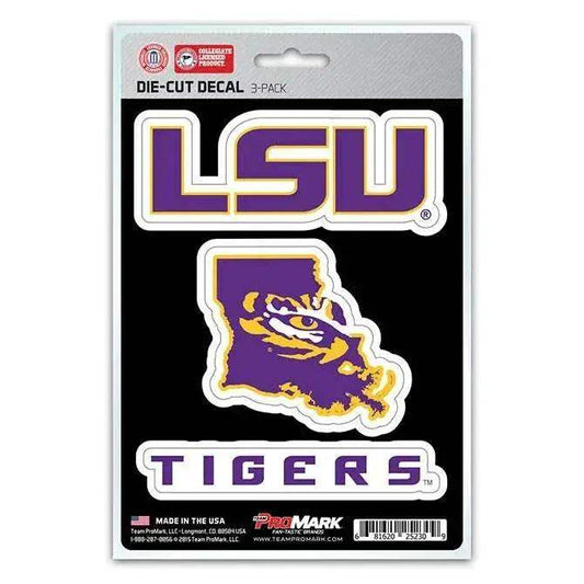  LSU Tigers Die Cut Decals 3 Pack Premium Vinyl Outdoor -  ToylandEU™
