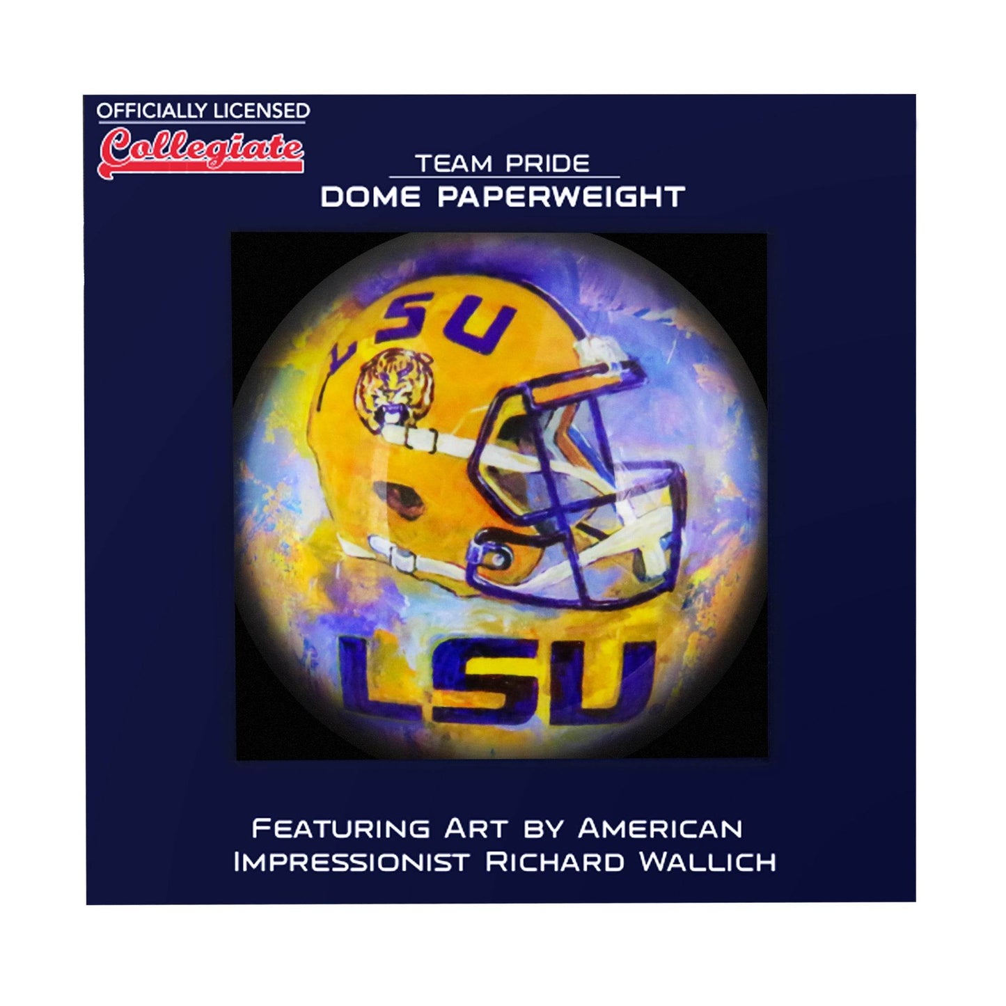 LSU Tigers Domed Glass Paperweight Officially Licensed - ToylandEU