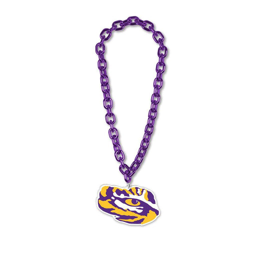 LSU Tigers Foam Logo Necklace 38 Inch Chain Big Fan - ToylandEU