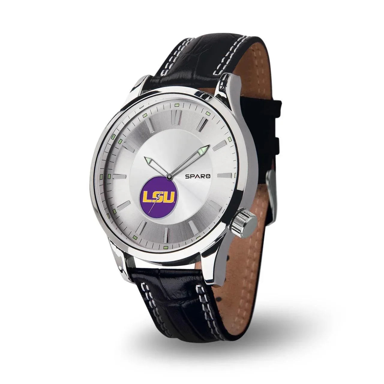 LSU Tigers Icon Style Watch Leather Strap With Logo - ToylandEU
